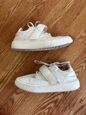 GANNI White Platform Velcro Sneakers – EU 41 – Chunky Minimalist Scandi Sneakers